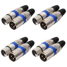 8Pcs/10Pcs XLR Male to XLR Female Converter 3Pin Audio Plug Microphone Audio Cable Connector XLR to XLR Adapter for Amplifier 2024 - buy cheap