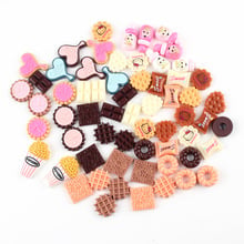 New Arrival 30pcs/Lot Cute Resin Cabochons Ornament Accessories DIY Jewelry Findings Heart Round Biscuits Cameo Craft 2024 - buy cheap