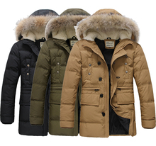 Free Shipping Branded Winter Super Warm Man's Down Jacket Big Fur Man Down Coat Long Style Winterwear 90% White Duck DownJK 2024 - buy cheap