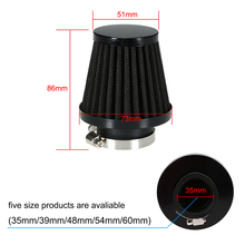 35mm/39mm/48mm/54mm/60mm Optional Motorcycle Air Filter Breather for Yamaha r1 Kawasaki Honda Shodow Scooter 2024 - compre barato