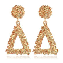 Elegant Big Vintage Metal Dangle Earrings for Women Gold Silver Color Geometric Statement Drop Earring Hanging Fashion Jewelry 2024 - buy cheap