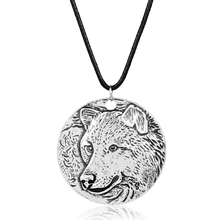 dongsheng Norse Mens Fashion Viking Amulet Wolf Pendant Necklace Vintage Color Wolf Head Jewelry Hot Retro Gothic Punk 2024 - buy cheap