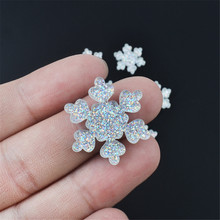 10pcs/pack Resin Snowflake Flatback Scrapbooking for Phone/Wedding/Dress/Nail Craft 16mm 26mm Jewelry Findings Scrapbook Crafts 2024 - buy cheap