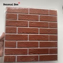 3D Wood Grain Emboss Pattern Tiles Wall Sticker Cupboard Children Room Tiles Waist Line Wall Decals Waterproof Vinyl Art Mural 2024 - buy cheap