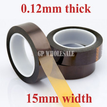1x 15mm*33M*(0.12mm thick) Polyimide Film Tape, High Temperature Resist Adhesive Strip for Transformer Motor Insulation 2024 - buy cheap