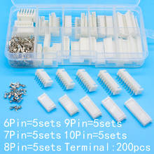 25 sets Kit in box 6p 7p 8p 9p 10 pin Right angle 2.54mm Pitch Terminal / Housing / Pin Header Connector Wire Connectors XH Kit 2024 - buy cheap
