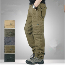 Брюки-карго мужские повседневные, спецовки с несколькими карманами, мужские повседневные штаны 2024 - купить недорого