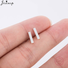 Jisensp New Fashion 925 Sterling Silver Matte Simple T Bar Earrings for Women Geometry Stud Earrings Birthday Jewelry Brinco 2024 - buy cheap