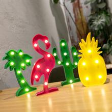 Luz LED de noche para mesa, marquesina de unicornio, estrella, corazón, flamenco, piña, árbol de coco de Navidad, decoración 3D para fiesta en casa, lámpara de escritorio 2024 - compra barato