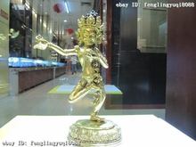 Estátua do budismo tibetano 100% em bronze puro 24k, estátua de buda vajravarara 11" 2024 - compre barato