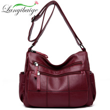 High Quality Many Pocket Big Crossbody Bags For Women 2019 Sac A Main Femme Leather Luxury Handbags Women Bags Designer Handbags 2024 - buy cheap