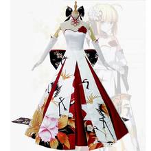 Fate stay night Saber cosplay costume Saber Wedding Dress Halloween costume for women 2024 - buy cheap
