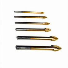 Cost sale of 6pcs/pack of TIN coating carbide tipped cross ceramic tile drill bit cement drill bits 4/5/6/8/10/12mm full range 2024 - buy cheap