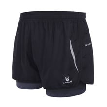 Pantalones cortos deportivos 2 en 1 para hombre, con cordón, Color sólido, secado rápido, para baloncesto, con 1 bolsillo 2024 - compra barato