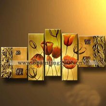 Handmade Picture On Canvas Abstract Tulip Oil Painting No Frame Flowers Pictures Wall Art Hand Painted Paintings For Room Decor 2024 - buy cheap