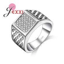 Modern 925 Sterling Silver Fashion Women Finger Rings Jewelry Zircon Rhinestone AAAA Stone Wedding Engagement Ring 2024 - buy cheap
