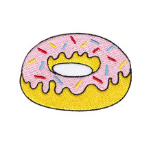 STRAWBERRY DOUGHNUT Donut Food Bakery Applique Embroidered Iron Sew on Patch 2024 - buy cheap