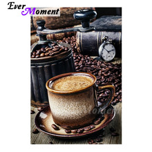 Ever Moment Diamond Painting Full Square Drill Mosaic Coffee 5D DIY Cross Stitch Diamond Embroidery Decoration Home ASF1495 2024 - buy cheap