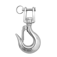 Brand New Silver Heavy Duty Stainless Steel 304 Spring Snap Hook Clip Keychain 2024 - buy cheap