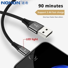 Светодиодный зарядный и синхронизирующий кабель NOHON для iphone 10X8 7 Plus, 1,2 А 2024 - купить недорого