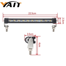 Yait 9 Inch Led Bar Single Row Led Chip 10W Spot Slim Work Light Bar 12v 24v for Lada Niva Uaz Off Road 4X4 2024 - buy cheap