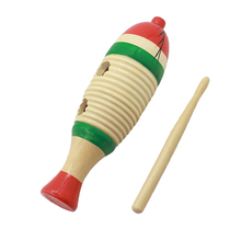 Wooden Fish-Shaped Guiro Colorful Hand Percussion for Kids Baby Children Musical Toys Training Child Hearing 2024 - buy cheap