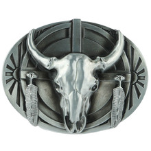 American Ceremonial Buffalo Skull Belt Buckles Western Mens Vintage Belt Buckles Metal Best Quality Free Shipping 2024 - buy cheap