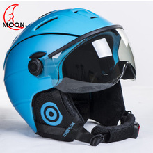 Lua capacete de ciclismo capacete de esqui integralmente-moldado pc + certificado eps ce esqui esportes ao ar livre snowboard skate 2024 - compre barato