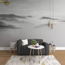 beibehang custom Cement gray abstract ink landscape wallpaper for living room background photo mural wall papers home decor 2024 - buy cheap