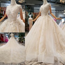 Novo vestido de noiva 2021, vestido de noiva queen, vestido de noiva linha com lantejoulas e flores, feito sob medida, wd245 2024 - compre barato
