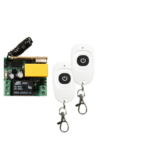 Mini controle remoto sem fio ac220v 1ch 10a canal rf 1 * receptor e 2 * transmissor 315 mhz ou 433 mhz