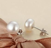 High Quality 100% Genuine Freshwater Pearl Earring 100% S925 Sterling Silvers Stud Earring For Women Wedding Birthday Jewelry 2024 - buy cheap