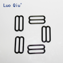 Luo Qiu 20mm black 8 Bra underwear Metal&plastic buckle Brassiere clasp nylon coated metal bra adjustable buckles (500 pcs/lot) 2024 - buy cheap