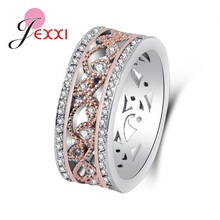 Classic Wide Verge Women Female Party Wedding Jewelry 925   Sterling Silver Geometric Ring High Quality Gift 2024 - buy cheap