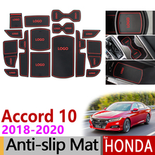Противоскользящий коврик для ворот резиновая подставка под кружку для Honda Accord 10X2018 2019 2020 MK10 10th Gen аксессуары наклейки для стайлинга автомобиля 2024 - купить недорого