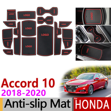 Anti-Slip Gate Slot Mat Rubber Cup Coaster for Honda Accord 10 X 2018 2019 2020 MK10 10th Gen Accessories Stickers Car Styling 2024 - buy cheap