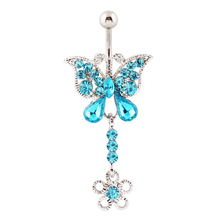 Belly button rings Butterfly body jewelry Wholesale Navel ring Piercing jewelry 14G Surgical Steel bar Nickel-free medical steel 2024 - buy cheap