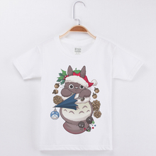 Anime Totoro Printed Kids T Shirt Fashion 100% Cotton White T Shirts For Girl Short Sleeve Tees Funny Children T-shirts 2Y-13Y 2024 - buy cheap