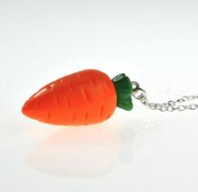 Resin Red Carrot Necklace Pendant Charms Choker Collar Statement Chain Necklaces Vintage Silver For Women Jewelry Accessorie A40 2024 - buy cheap