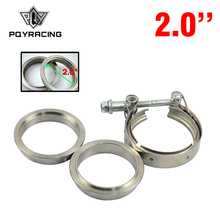 PQY - New type 2.0" V Band clamp flange Kit (Stainless Steel 201) For turbo exhaust downpipe Vband clamp PQY5230 2024 - buy cheap