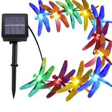 Multi Color Solar String Lighting Outdoor Dragonfly Lights Outside  Waterproof, Fairy Decorations for Patio, Garden, Yard, 2024 - buy cheap