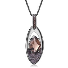 GEM'S BALLET Natural Smoky Quartz Vintage Punk Pendant Necklace for Women 925 Sterling Silver Geometric Gemstone Fine Jewelry 2024 - buy cheap