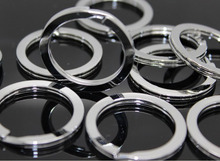 100 pcs/lot stainless steel Iron Round Metal Keyring Rhodium Plated Ring Key Chain 25MM 28MM 30mm 32MM 33MM 35MM 2024 - buy cheap
