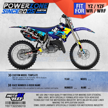 PowerZone Customized Team Graphics Backgrounds Decals 3M Custom Stickers For YAMAHA YZ125/250 X 1996-2001 2002-14 2015-2019 019 2024 - buy cheap