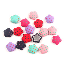 LF 50Pcs Mixed 16mm Flower Cloth Sewing Buttons For Clothes Needlework Flatback Scrapbooking Crafts Decorative Diy Accessories 2024 - buy cheap