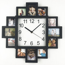DIY Modern Design Wall Clocks 2019 New Arrivals Photo Frame Clock Plastic Art Pictures Home Decor Horloge 2024 - buy cheap