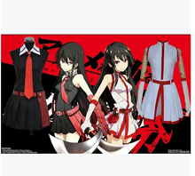 Akame Ga Kiru! Anime cosplay Akame White suit Skirts cos halloween party full set 4in1(Top+Skirts+Leather belt+gloves) 2024 - buy cheap