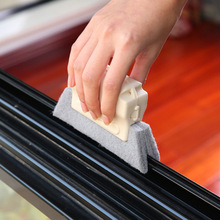 Escova de limpeza de janelas, ferramenta pequena de limpeza de ranhuras para janelas, ferramenta de limpeza de janelas, escova de abertura de peitoril 2024 - compre barato