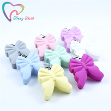 10 PCS BPA Free Silicone Butterfly Baby Pacifier Dummy Teether Chain Holder Clips DIY Soother Nursing Toy Chain Accessories 2024 - buy cheap