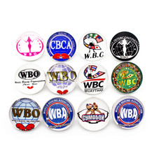 Hot Sale 10pcs/lot New Snap Jewelry WBO WBC WBA Boxing Glass Snap Buttons Fit 18mm/20mm DIY Snap Bracelet Necklace 2024 - compre barato